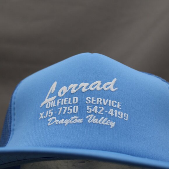Vintage Screened Trucker Hat - Lorrad Oil Services - Adult Snapback - Picture 2 of 8